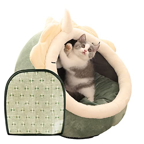 Vier Jahreszeiten Herbst und Winter erhältlich Katzennest-Katzenhaus Katzenschlafsack Haustierprodukte Halbgeschlossenes Katzenhundehaustiernest,B-M von FANOYA