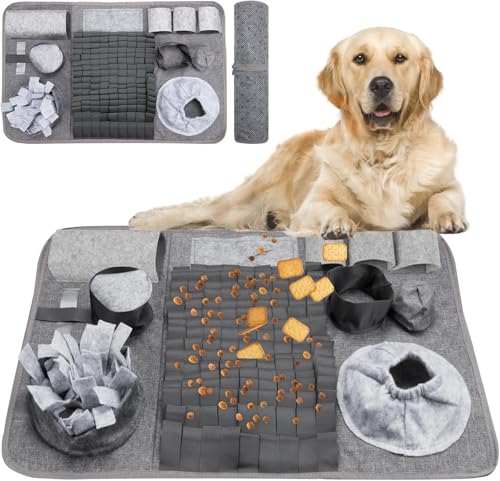 Hund SchnüFfelteppich, Waschbar Trainingsmatte Futtermatte SchnüFfelteppich FüR Hunde Riechen Trainieren Trainingsmatte Gegen Langeweile Und Anregung LangsamfüTterungsunterlage FüR Welpen(66 * 42cm) Hund SchnüFfelteppich, Waschbar Trainingsmatte Futtermatte SchnüFfelteppich FüR Hunde Riechen Trainieren Trainingsmatte Gegen Langeweile Und Anregung LangsamfüTterungsunterlage FüR Welpen(66 * 42cm) von FANSEELM