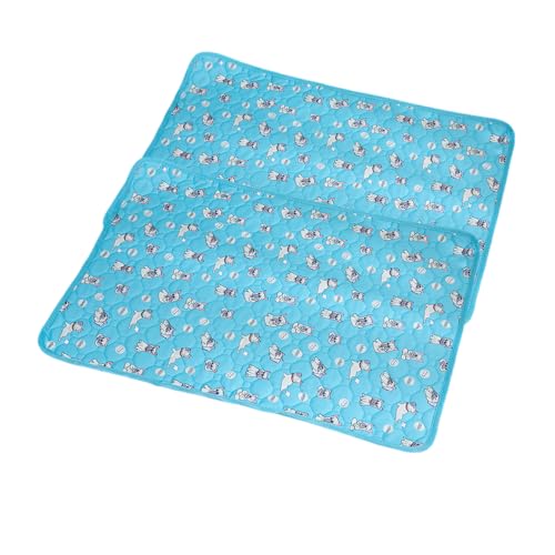FANSU 2 Stück Welpen Unterlagen, Niedlich-Druck Wiederverwendbare PIPI Matten für Hunde, Wasseraufnahme Inkontinenzunterlage rutschfest Welpenunterlage,für Zuhause/Auto/Reisen (90x150cm,Blau) von FANSU
