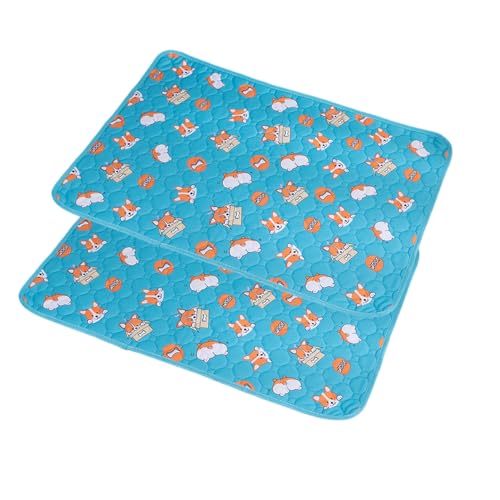 FANSU 2 Stück Welpen Unterlagen, Niedlich-Druck Wiederverwendbare PIPI Matten für Hunde, Wasseraufnahme Inkontinenzunterlage rutschfest Welpenunterlage,für Zuhause/Auto/Reisen (90x150cm,Hund) von FANSU