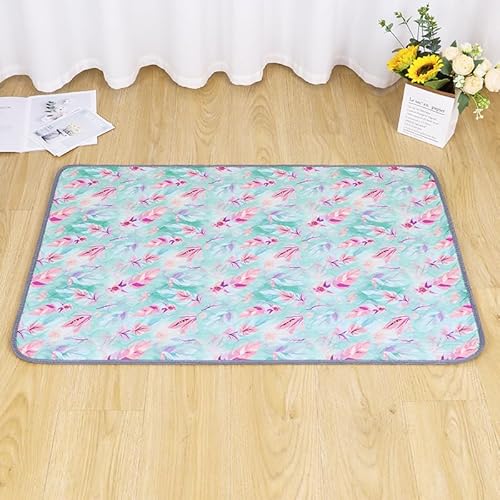 FANSU 2 Stück Welpen Unterlagen, Wiederverwendbare PIPI Matten für Hunde,Federdruck Inkontinenzunterlage Waschbar, Welpenunterlage für Welpen, Alte, oder Inkontinente Hunde (45x60cm,Feder 5) von FANSU