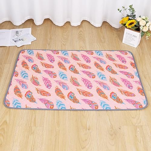 FANSU 2 Stück Welpen Unterlagen, Wiederverwendbare PIPI Matten für Hunde,Federdruck Inkontinenzunterlage Waschbar, Welpenunterlage für Welpen, Alte, oder Inkontinente Hunde (50X70cm,Feder 4) von FANSU