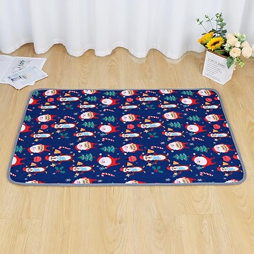 FANSU 2 Stück Welpen Unterlagen, Wiederverwendbare PIPI Matten für Hunde,Stilvolle Weihnachtsdrucke Inkontinenzunterlage Waschbar, Welpenunterlage für Welpen (90X150cm,Weihnachten) von FANSU