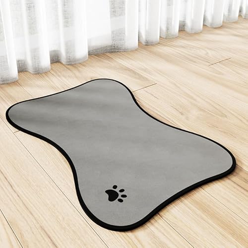 FANSU 2 Stück Welpen Unterlagen,Frischer Druck Wiederverwendbare PIPI Matten für Hunde,Inkontinenzunterlage Waschbar, Welpenunterlage für Welpen, Alte, oder Inkontinente Hunde (50X80cm,Hellgrau) von FANSU