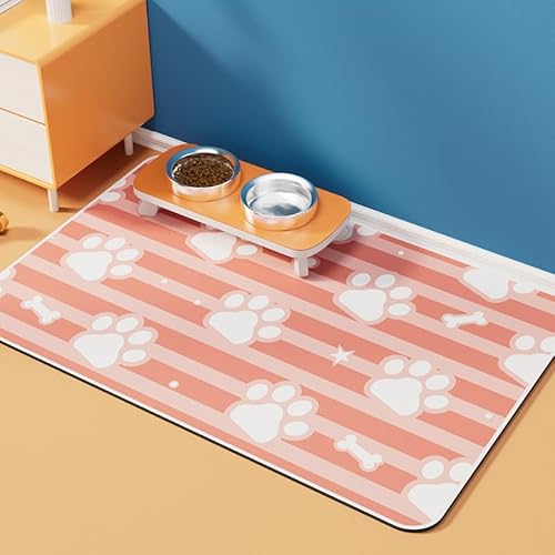 FANSU 2 Stück Welpen Unterlagen,Frischer Druck Wiederverwendbare PIPI Matten für Hunde,Inkontinenzunterlage Waschbar, Welpenunterlage für Welpen, Alte, oder Inkontinente Hunde (50X80cm,Hellrosa) von FANSU