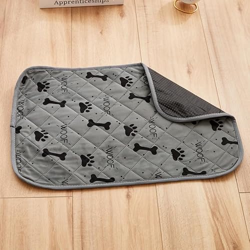 FANSU 2 Stück Welpen Unterlagen,Pfotenabdruck Wiederverwendbare PIPI Matten für Hunde,Inkontinenzunterlage Waschbar, Welpenunterlage für Welpen,oder Inkontinente Hunde (80x100cm,Dunkelgrauer Knochen) FANSU 2 Stück Welpen Unterlagen,Pfotenabdruck Wiederverwendbare PIPI Matten für Hunde,Inkontinenzunterlage Waschbar, Welpenunterlage für Welpen,oder Inkontinente Hunde (80x100cm,Dunkelgrauer Knochen) von FANSU