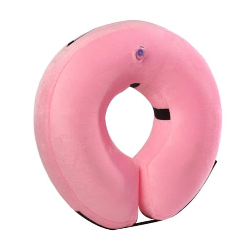 FANSU Aufblasbare Halskrause für Hunde & Katzen, Einstellbar Bequem Schutzkragen für Haustier, Hundekragen Leckschutz Hund für Genesung nach Operationen oder Wunden, XS-XL (L,Rosa) von FANSU