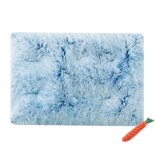 FANSU Hundebett Waschbar Katzenbett Flauschig Hundebetten, Gradientenfarbe Weiche Beruhigende Haustierbett Abnehmbar und Waschbar für Kleine Mittlere oder große Hunde (M-65X50CM,Blau) von FANSU