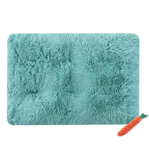 FANSU Hundebett Waschbar Katzenbett Flauschig Hundebetten, Weiche Beruhigende Haustierbett Abnehmbar und Waschbar für Kleine Mittlere oder große Hunde (M-65X50CM,Türkisgrün) von FANSU
