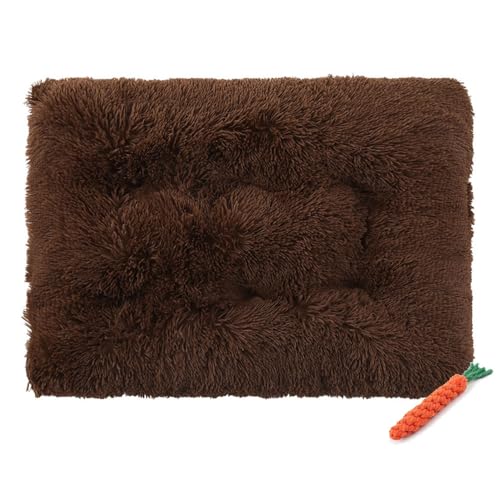 FANSU Hundebett Waschbar Katzenbett Flauschig Hundebetten, Weiche Beruhigende Haustierbett Abnehmbar und Waschbar für Kleine Mittlere oder große Hunde (XL-95X65CM,Kaffee) von FANSU