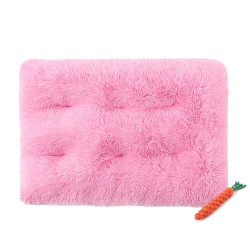 FANSU Hundebett Waschbar Katzenbett Flauschig Hundebetten, Weiche Beruhigende Haustierbett Abnehmbar und Waschbar für Kleine Mittlere oder große Hunde (XL-95X65CM,Rosa) von FANSU