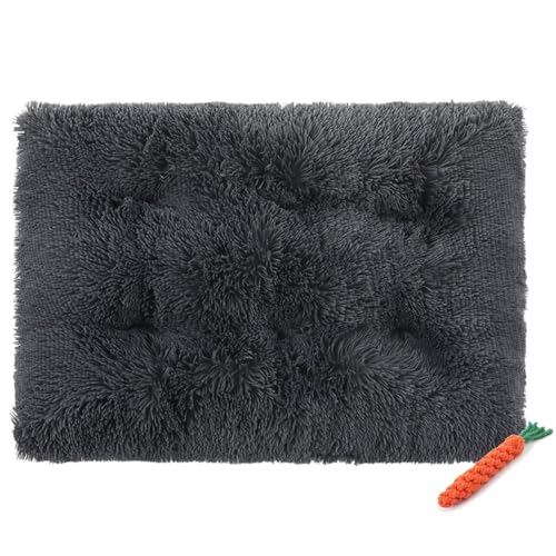 FANSU Hundebett Waschbar Katzenbett Flauschig Hundebetten, Weiche Beruhigende Haustierbett Abnehmbar und Waschbar für Kleine Mittlere oder große Hunde (XXL-110X75CM,Anthrazit) von FANSU