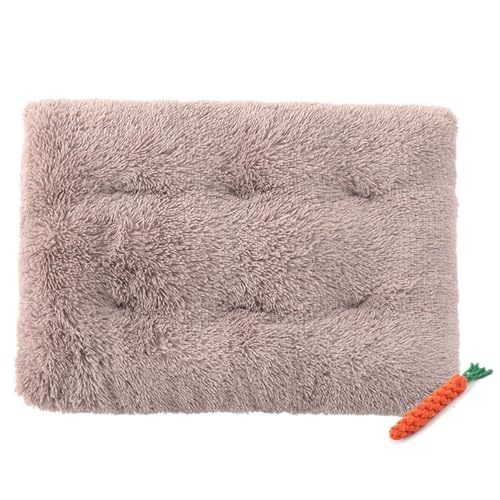 FANSU Hundebett Waschbar Katzenbett Flauschig Hundebetten, Weiche Beruhigende Haustierbett Abnehmbar und Waschbar für Kleine Mittlere oder große Hunde (XXL-110X75CM,Beige-Braun) von FANSU