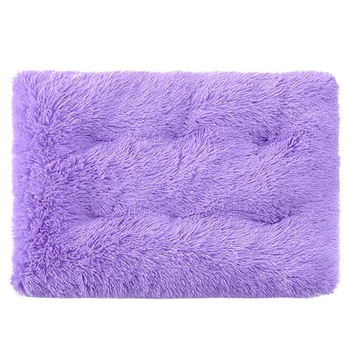 FANSU Hundebett Waschbar Katzenbett Flauschig Hundebetten Weiche Beruhigende Haustierbett Abnehmbar und Waschbar für Kleine Mittlere oder große Hunde (XS-45X30CM,Lila) von FANSU
