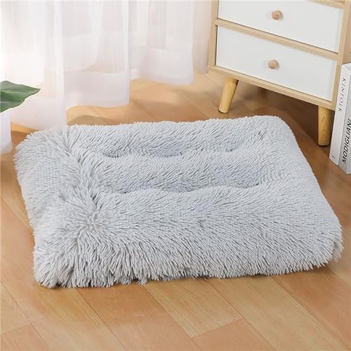 FANSU Hundebett Waschbar Katzenbett Flauschig Hundebetten Weiche Beruhigende Haustierbett Abnehmbar und Waschbar für Kleine Mittlere oder große Hunde (XXXL120*90,Light Grey) von FANSU