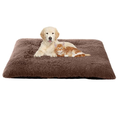 FANSU Hundebett Waschbar Katzenbett Flauschig Hundebetten Weiche Beruhigende Haustierbett Abnehmbar und Waschbar für Kleine Mittlere oder große Hunde (xs-43x30cm,Hellbraun) von FANSU