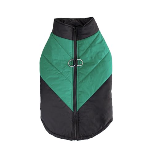 FANSU Hundemantel Winter Wasserdicht, Warme Hundejacke Wasserdicht Herbst Haustier Jacken Mit Reflektierend für Kleine Hunde Mittlere & Große Hunde (4XL,Grün) von FANSU