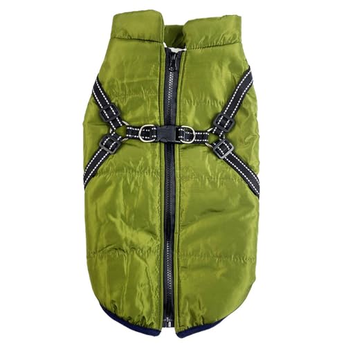 FANSU Hundemantel für Großer Hundem, Hundemantel 5-30KG Grosse Hunde Hundemantel Warme Hundejacke Winter Haustier Jacken Wattierte Kleidung (3XL,Grün) von FANSU