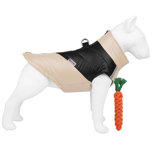 FANSU Hundemantel für Großer Hundem, Hundemantel Winter 1.5-30kg Klein Mittelgroßer Grosse Hunde Hundemantel Warme Hundejacke Haustier Jacken Wattierte Kleidung (5XL,Khaki) von FANSU