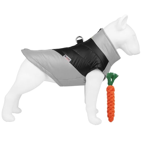 FANSU Hundemantel für Großer Hundem, Hundemantel Winter 1.5-30kg Klein Mittelgroßer Grosse Hunde Hundemantel Warme Hundejacke Haustier Jacken Wattierte Kleidung (XXL,Grau) von FANSU