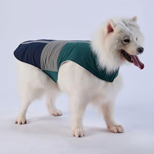 FANSU Hundemantel für Großer Hundem, Hundemantel Winter 2-28KG Klein Mittelgroßer Grosse Hunde Hundemantel Warme Hundejacke Haustier Jacken Wattierte Kleidung (M,Cyan) von FANSU