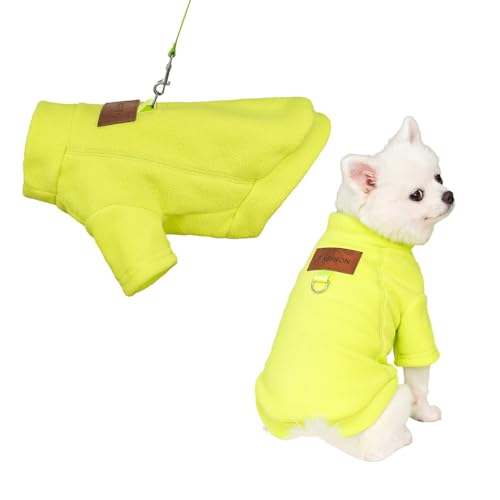 FANSU Hundepullover Kleine Hunde, Hunde Pullover Waschbar Hundepulli, Strick Pullover Hunde Shirt Elastisch Wärme Hunde Pullis, Strickpullover mit Beinen für Corgi Dackel, XS-6XL (XL,Gelb) von FANSU
