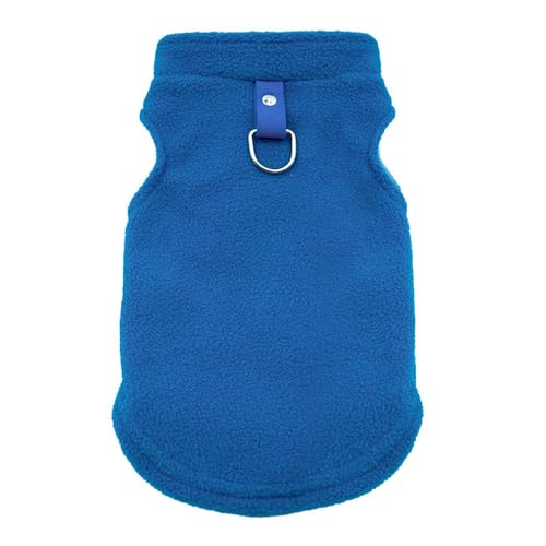 FANSU Hundepullover Kleine Hunde, Hunde Pullover Waschbar Hundepulli, Strick Pullover Hunde Shirt Elastisch Wärme Hunde Pullis, Strickpullover mit Beinen für Corgi Dackel S-XL (L,Blau) von FANSU