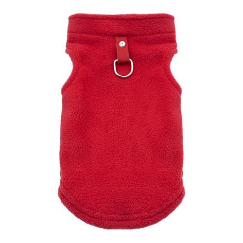 FANSU Hundepullover Kleine Hunde, Hunde Pullover Waschbar Hundepulli, Strick Pullover Hunde Shirt Elastisch Wärme Hunde Pullis, Strickpullover mit Beinen für Corgi Dackel S-XL (L,Rot) von FANSU