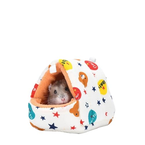 FANSU Meerschweinchen Bett Versteck, Meerschweinchen Betthöhle Winter Gemütliches Waschbar Kuschelhöhle Kuschelig für Kleintiere Hamster Chinchillas Mini Igel (10 * 10cm,Stern) von FANSU