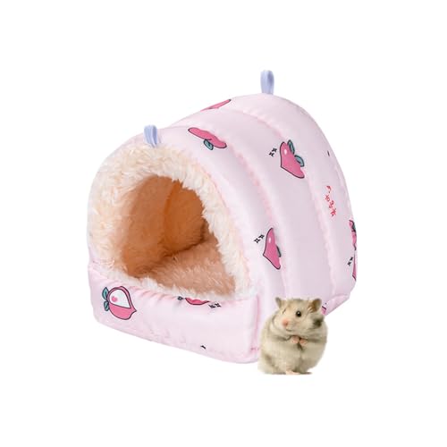 FANSU Meerschweinchen Bett Versteck, Meerschweinchen Betthöhle Winter Gemütliches Waschbar Kuschelhöhle Kuschelig für Kleintiere Hamster Chinchillas Mini Igel (10x10CM,Gelb Eiscreme) von FANSU