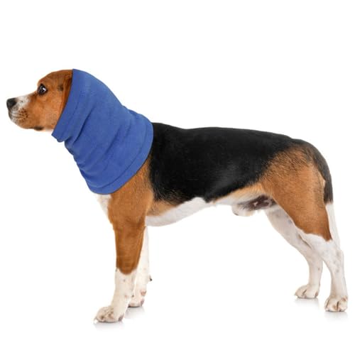 FANSU Noise Protection Hrenschutz für Hunde, Hündohr Muffs, Snoods für Hunde, 2 Stück Ohrenschützer Hundehals Ohrenwärmer Hundeohrenschutz zur Geräuschreduzierung (L,Blau) von FANSU