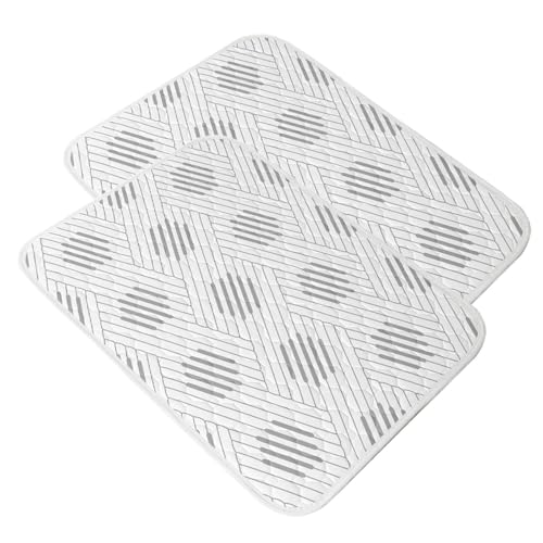 FANSU Welpen Unterlagen, 2 Stück Atmungsaktiv Wiederverwendbare PIPI Matten für Hunde, Inkontinenzunterlage Waschbar, Welpenunterlage für Welpen, Inkontinente Hunde (70x100cm,Grau) von FANSU