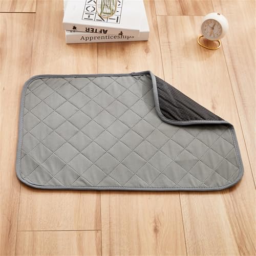 FANSU Welpen Unterlagen, 2 Stück Modedrucke Wiederverwendbare PIPI Matten für Hunde, Wasserfest Inkontinenzunterlage Waschbar, Welpenunterlage für Welpen (70x53cm,Dunkelgrau) von FANSU