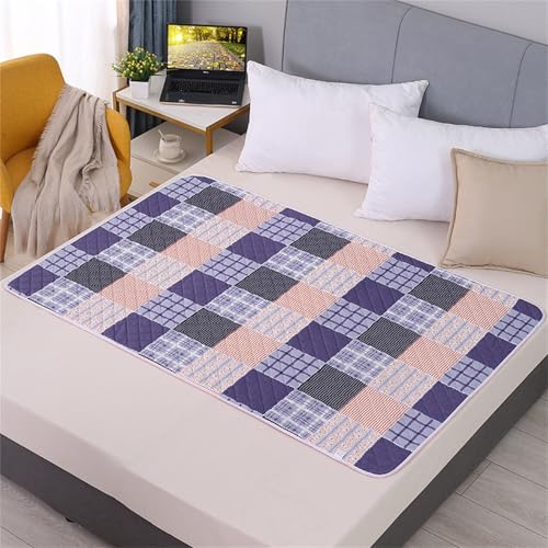 FANSU Welpen Unterlagen, Karierter Druck 1 Stück Wiederverwendbare PIPI Matten für Hunde, Nkontinenzunterlage Waschbar, Welpenunterlage für Welpen Alte (180x200cm,Mehrfarbig) von FANSU