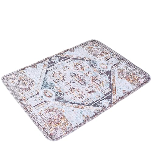 FANSU Welpen Unterlagen, Mediterraner Druck 1 Stück Wiederverwendbare PIPI Matten für Hunde, Nkontinenzunterlage Waschbar, Welpenunterlage für Welpen Alte (60x45cm,Grau) von FANSU