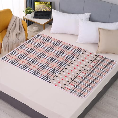 FANSU Welpen Unterlagen, Modedrucke 1 Stück Wiederverwendbare PIPI Matten für Hunde, Nkontinenzunterlage Waschbar, Welpenunterlage für Welpen Alte (115x200cm,Beige) von FANSU