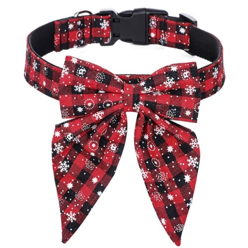 FANSWAN Weihnachts-Halsband für Hunde mit Schleife, Festival, Party, Haustierkostüm, Zubehör, Breakaway, Kätzchen, Urlaubshalsband FANSWAN Weihnachts-Halsband für Hunde mit Schleife, Festival, Party, Haustierkostüm, Zubehör, Breakaway, Kätzchen, Urlaubshalsband von FANSWAN