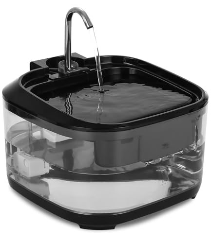 FAOKZE Katzentränkespender, 4,5 Liter Katzentränkespender, Tiefenfilterung, klarer Tank, geeignet für Haushalte mit Mehreren Haustieren, schwarz FAOKZE Katzentränkespender, 4,5 Liter Katzentränkespender, Tiefenfilterung, klarer Tank, geeignet für Haushalte mit Mehreren Haustieren, schwarz von FAOKZE