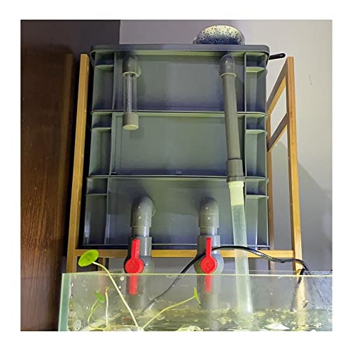3-stufiger Wasserfilterkasten für Aquarien oder Aquarien, Kit für externes Wasserzirkulationssystem (ohne Pumpe und Filtermedien) für Fischbeckenteiche, leicht zu reinigen und zu m von FARIH