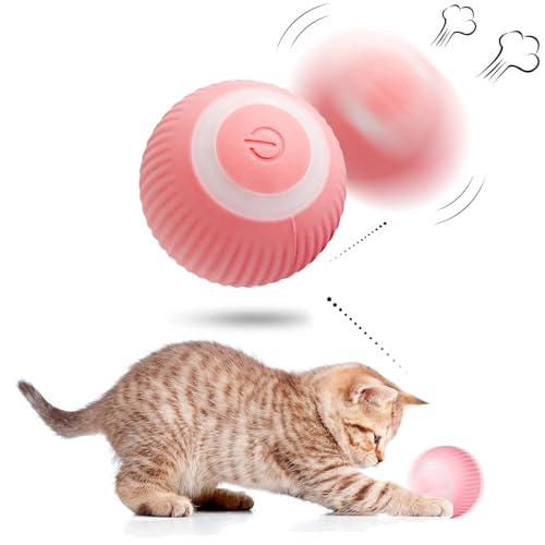 FARLEY Automatischer Rollball Elektrisches Katzenspielzeug Intelligentes Katzenspielzeug Selbstbewegliches Kätzchenspielzeug Indoor Cat Magic Ball Katzenball Spielzeug Katzenball Magic Ball von FARLEY