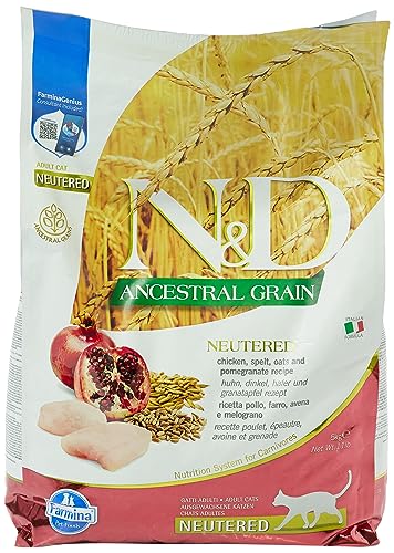 Farmina N&D ANCESTRAL Grain Adult Pellets Katzenfutter(Trockenfutter, mit hochwertigen Vitaminen und natürliche Antioxidantien, ohne Mais, Zutaten: Huhn, Portionsgröße: 5 kg) von FARMINA PET FOODS