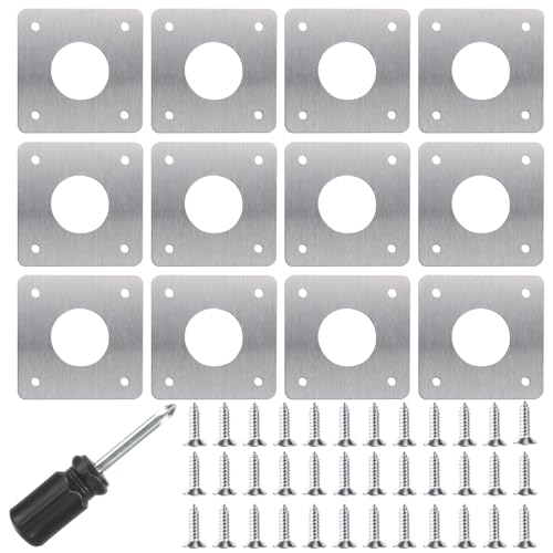 12 Stück Vogelhaus Metall Schutzplatte Edelstahl 32mm für Nistkasten für Vögel für Draußen, Bausatz für Nistkasten Baby Nest Protect Nistkästen Vogelhäuschen Vogelnest (Silver, 32mm-Quadrat) von FASBET
