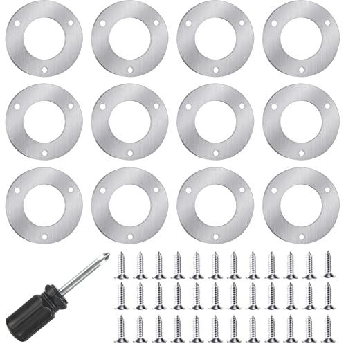 12 Stück Vogelhaus Metall Schutzplatte Edelstahl 32mm für Nistkasten für Vögel für Draußen, Bausatz für Nistkasten Baby Nest Protect Nistkästen Vogelhäuschen Vogelnest (Silver, 32mm-Runden) von FASBET