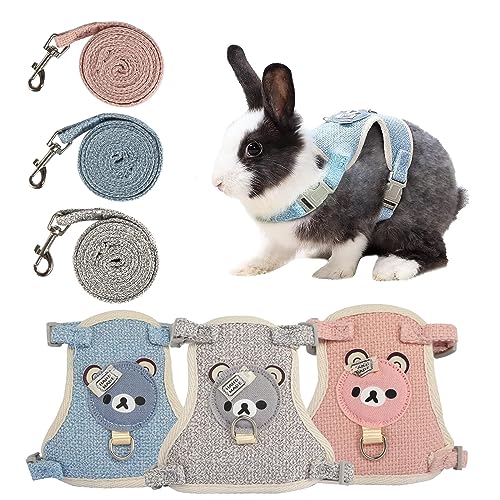 3 Stück Kaninchen Leine 120cm Verstellbare Katzengeschirr Kaninchen Geschirr Hasenleine Zwergkaninchen Kaninchen Leine für Zwergkaninchen Katzen Geschirr Set mit Leine für Katzen Cat Harness 3 Stück Kaninchen Leine 120cm Verstellbare Katzengeschirr Kaninchen Geschirr Hasenleine Zwergkaninchen Kaninchen Leine für Zwergkaninchen Katzen Geschirr Set mit Leine für Katzen Cat Harness von FASBET