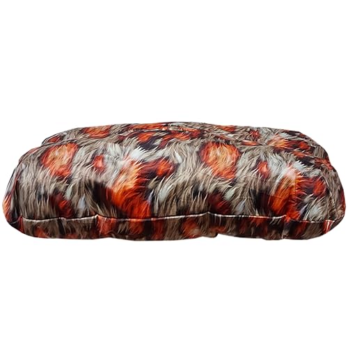 FASHION ANIMALS Ovale Haustierbett aus Samt – Weiches Hundekissen Nicht abziehbar – Waschbares Tierbett im Animalier-Design – Für Hunde & Katzen – Made in Italy (Wolf) von FASHION ANIMALS
