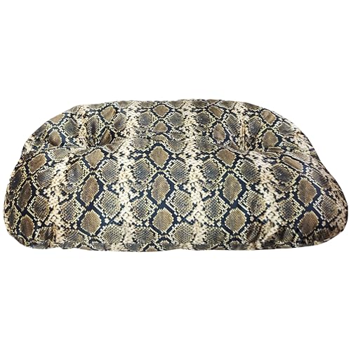 FASHION ANIMALS Ovale Haustierbett aus Samt – Weiches Hundekissen Nicht abziehbar – Waschbares Tierbett im Animalier-Design – Für Hunde & Katzen – Made in Italy (Payton) von FASHION ANIMALS