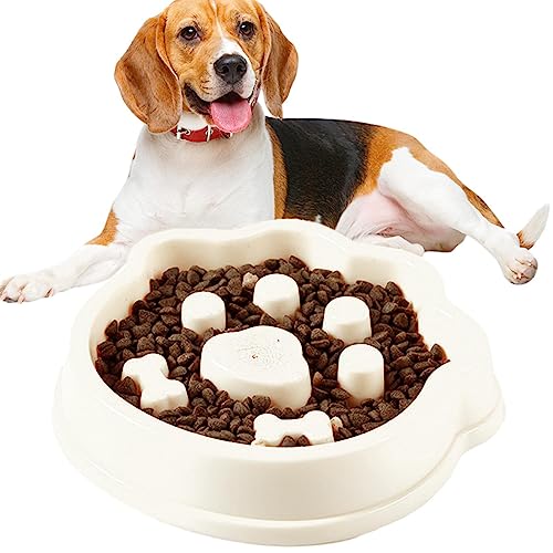 FASSME Futternapf für langsam fressende Hunde, Futternapf für langsam fressende Welpen - Hundefutternapf Puzzle-Napf Hundefutternäpfe - Anti-Rutsch-Hundefutternapf, Smooth Fun Slow Bowl Pet Feeder von FASSME