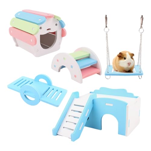 FASSME Hamster-Meerschweinchen-Spielzeug – Set von Hamster Spielset – Hamsterkäfig Zubehör für Chinchillas, Rennmäuse, Mäuse, fliegende Eichhörnchen von FASSME