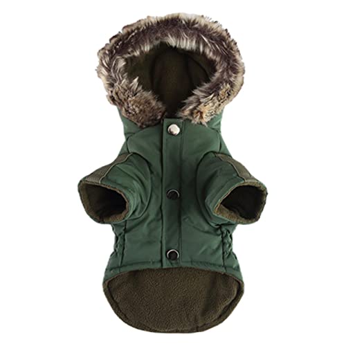 FASSME Hunde-Daunenjacke für Katzen, Hunde, gemütlich, winddicht, wendbar, Winterjacke, winddicht, Winterweste, superwarm, Polarfleece, Winterkleidung mit glattem Reißverschluss von FASSME