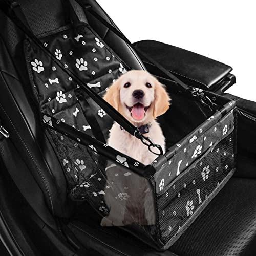 FASSME Hunde-Sitzerhöhung | Atmungsaktive Tragetasche für Hunde und Katzen, Autositz 2 kleine Hunde, Hundeauto-Rücksitze Reisebett Hundesitz, bequem und sicher für kleine Hunde von FASSME